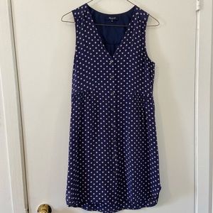 Navy polka dot Madewell dress